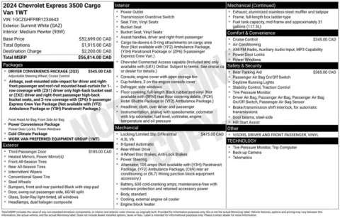 Photos of 2024 Chevrolet Express 3500 Work Van for sale in Plainwell, MI at Zeigler Ford of Plainwell