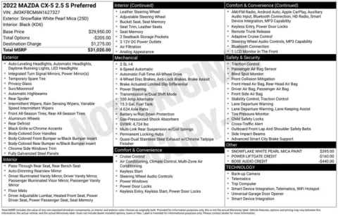 Photos of 2022 Mazda CX-5 2.5 S Preferred Package for sale in Plainwell, MI at Zeigler Ford of Plainwell