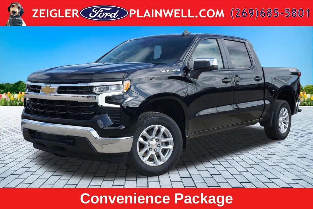 Black 2024 Chevrolet Silverado 1500 LT for sale in Plainwell, MI