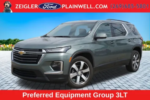 Silver 2023 Chevrolet Traverse LT Leather for sale in Plainwell, MI
