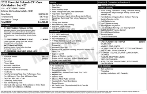 Photos of 2023 Chevrolet Colorado Z71 for sale in Plainwell, MI at Zeigler Ford of Plainwell