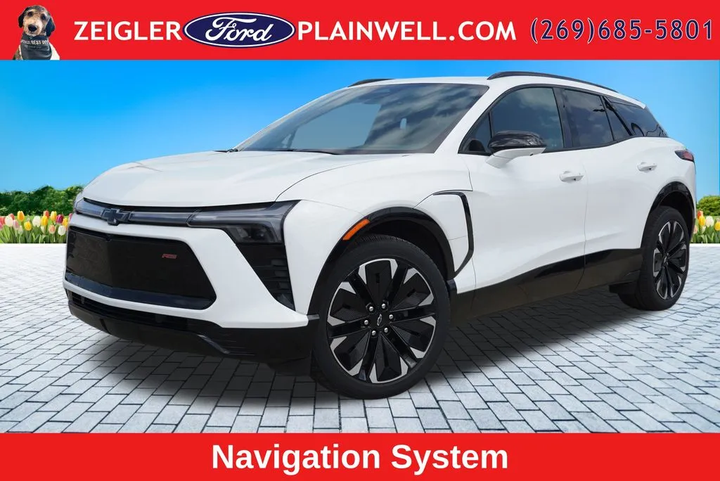 White 2024 Chevrolet Blazer EV RS for sale in Plainwell, MI