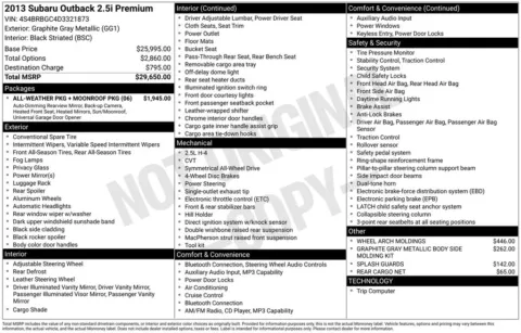 Photos of 2013 Subaru Outback 2.5i Premium for sale in Plainwell, MI at Zeigler Ford of Plainwell