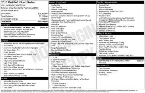 Photos of 2016 Mazda Mazda3 i Sport for sale in Plainwell, MI at Zeigler Ford of Plainwell