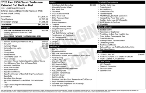 Photos of 2023 Ram 1500 Classic Tradesman for sale in Plainwell, MI at Zeigler Ford of Plainwell