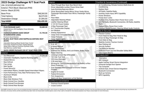 Photos of 2023 Dodge Challenger R/T Scat Pack for sale in Plainwell, MI at Zeigler Ford of Plainwell