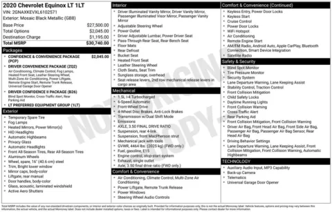 Photos of 2020 Chevrolet Equinox LT for sale in Plainwell, MI at Zeigler Ford of Plainwell