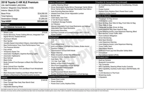 Photos of 2018 Toyota C-HR for sale in Plainwell, MI at Zeigler Ford of Plainwell