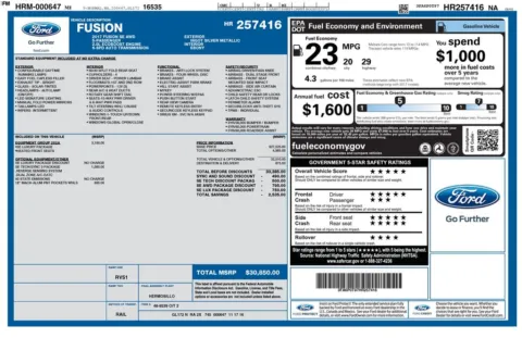 Photos of 2017 Ford Fusion SE for sale in Plainwell, MI at Zeigler Ford of Plainwell