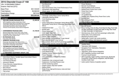Photos of 2016 Chevrolet Cruze LT for sale in Plainwell, MI at Zeigler Ford of Plainwell