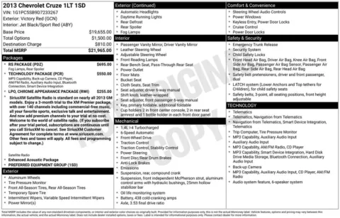 Photos of 2013 Chevrolet Cruze 1LT for sale in Plainwell, MI at Zeigler Ford of Plainwell