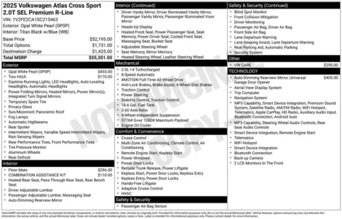 Photos of 2025 Volkswagen Atlas Cross Sport 2.0T SEL Premium R-Line for sale in Plainwell, MI at Zeigler Ford of Plainwell