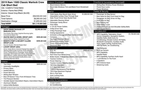 Photos of 2019 Ram 1500 Classic Warlock for sale in Plainwell, MI at Zeigler Ford of Plainwell