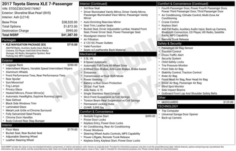 Photos of 2017 Toyota Sienna XLE for sale in Plainwell, MI at Zeigler Ford of Plainwell