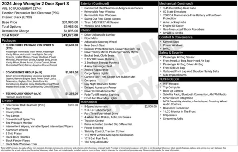 Photos of 2024 Jeep Wrangler Sport S for sale in Plainwell, MI at Zeigler Ford of Plainwell