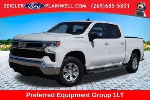 White 2023 Chevrolet Silverado 1500 LT for sale in Plainwell, MI