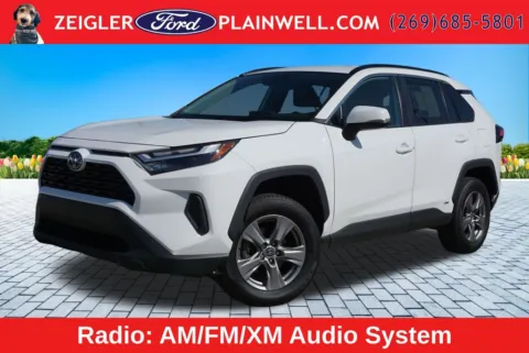 White 2024 Toyota RAV4 Hybrid XLE for sale in Plainwell, MI