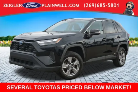 Black 2023 Toyota RAV4 Hybrid LE for sale in Plainwell, MI