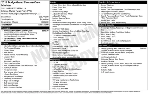 Photos of 2011 Dodge Grand Caravan Crew for sale in Plainwell, MI at Zeigler Ford of Plainwell