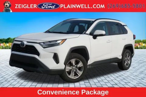 White 2023 Toyota RAV4 Hybrid XLE for sale in Plainwell, MI