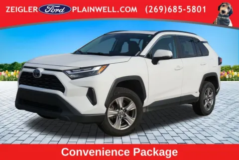 White 2023 Toyota RAV4 Hybrid XLE for sale in Plainwell, MI