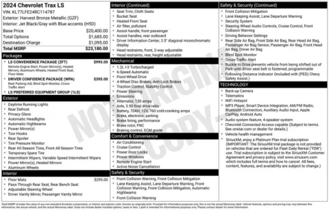 Photos of 2024 Chevrolet Trax LS for sale in Plainwell, MI at Zeigler Ford of Plainwell