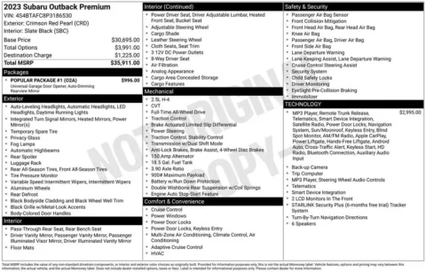 Photos of 2023 Subaru Outback Premium for sale in Plainwell, MI at Zeigler Ford of Plainwell