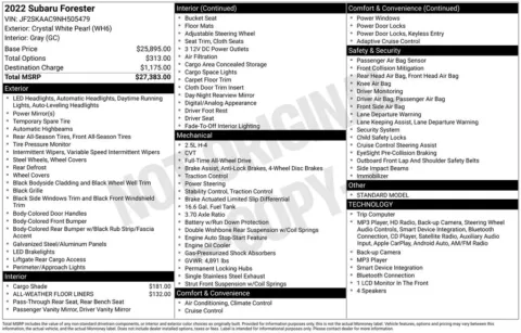 Photos of 2022 Subaru Forester for sale in Plainwell, MI at Zeigler Ford of Plainwell
