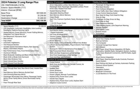 Photos of 2024 Polestar 2 Long Range Dual Motor for sale in Plainwell, MI at Zeigler Ford of Plainwell