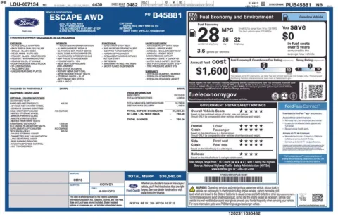 Photos of 2023 Ford Escape ST-Line for sale in Plainwell, MI at Zeigler Ford of Plainwell