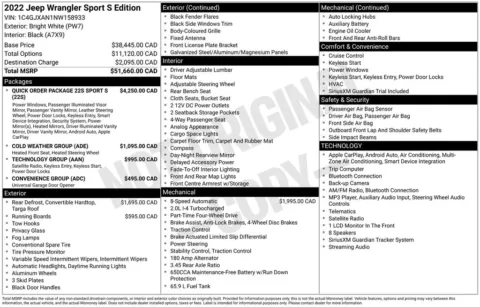 Photos of 2022 Jeep Wrangler Sport S for sale in Plainwell, MI at Zeigler Ford of Plainwell