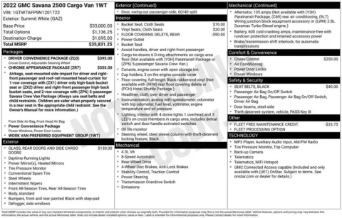 Photos of 2022 GMC Savana 2500 Work Van for sale in Plainwell, MI at Zeigler Ford of Plainwell
