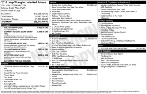 Photos of 2019 Jeep Wrangler Unlimited Sahara for sale in Plainwell, MI at Zeigler Ford of Plainwell