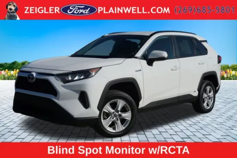 White 2021 Toyota RAV4 Hybrid LE for sale in Plainwell, MI