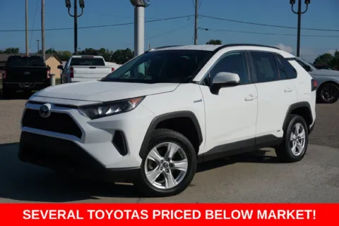 White 2021 Toyota RAV4 Hybrid LE for sale in Plainwell, MI