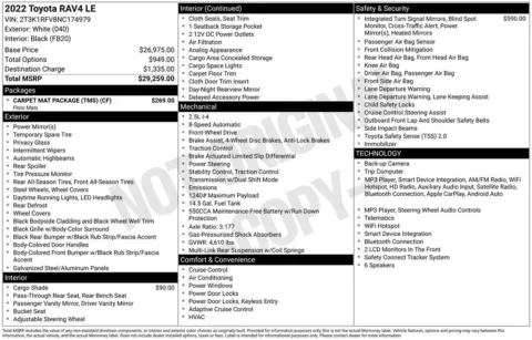 Photos of 2022 Toyota RAV4 LE for sale in Plainwell, MI at Zeigler Ford of Plainwell