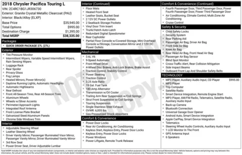 Photos of 2018 Chrysler Pacifica Touring L for sale in Plainwell, MI at Zeigler Ford of Plainwell