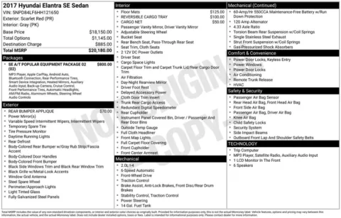 Photos of 2017 Hyundai Elantra SE for sale in Plainwell, MI at Zeigler Ford of Plainwell