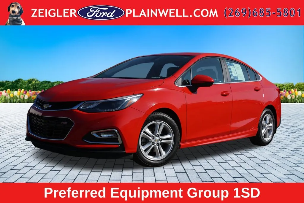 Red 2016 Chevrolet Cruze LT for sale in Plainwell, MI