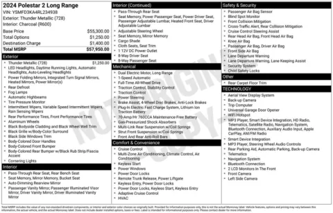 Photos of 2024 Polestar 2 Long Range Dual Motor for sale in Plainwell, MI at Zeigler Ford of Plainwell