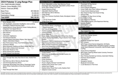 Photos of 2024 Polestar 2 Long Range Dual Motor for sale in Plainwell, MI at Zeigler Ford of Plainwell