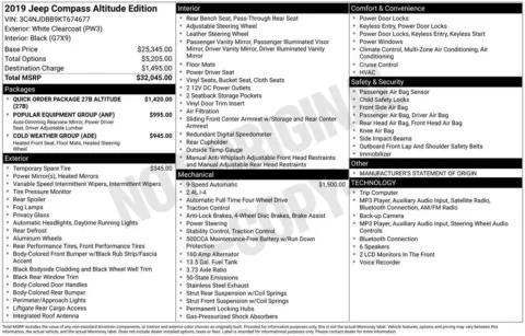 Photos of 2019 Jeep Compass Altitude for sale in Plainwell, MI at Zeigler Ford of Plainwell