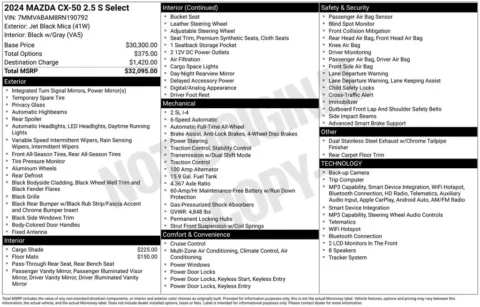 Photos of 2024 Mazda CX-50 2.5 S Select Package for sale in Plainwell, MI at Zeigler Ford of Plainwell