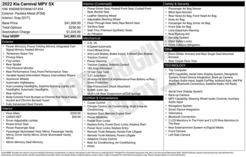 Photos of 2022 Kia Carnival SX for sale in Plainwell, MI at Zeigler Ford of Plainwell
