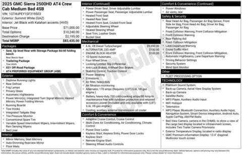 Photos of 2025 GMC Sierra 2500 HD AT4 for sale in Plainwell, MI at Zeigler Ford of Plainwell