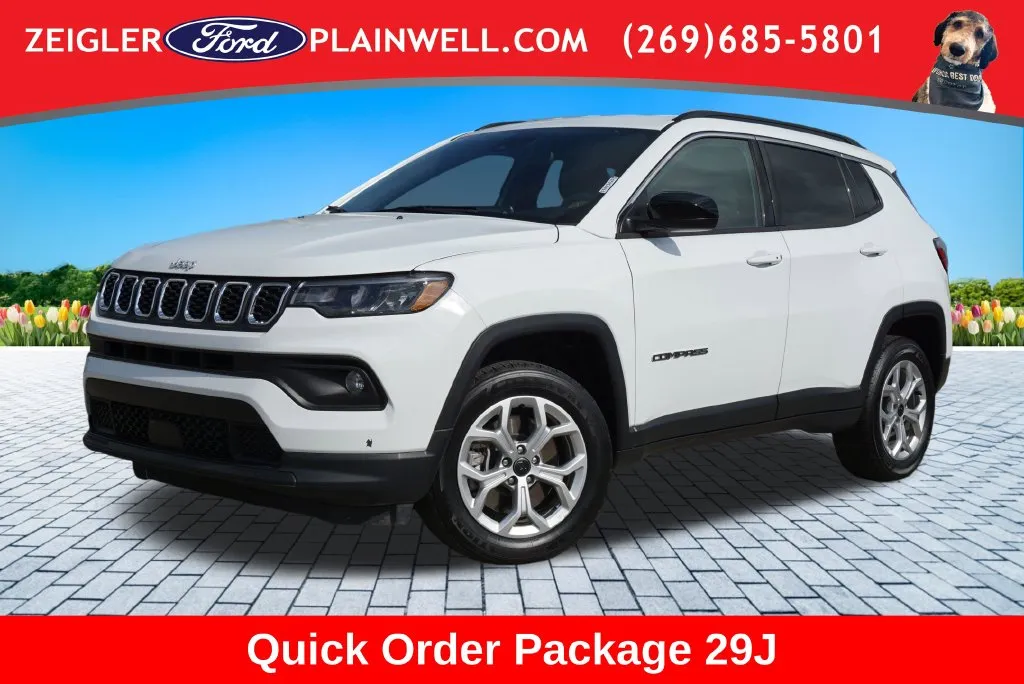 White 2025 Jeep Compass Latitude for sale in Plainwell, MI