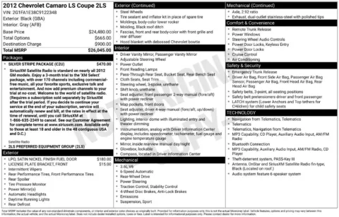 Photos of 2012 Chevrolet Camaro 2LS for sale in Plainwell, MI at Zeigler Ford of Plainwell