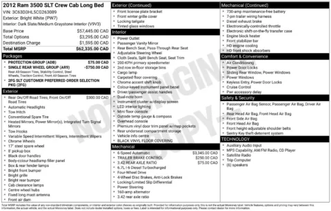 Photos of 2012 Ram 3500 SLT for sale in Plainwell, MI at Zeigler Ford of Plainwell
