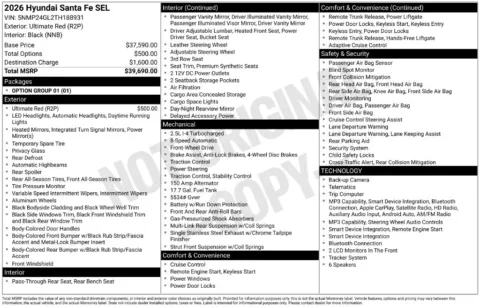 Photos of 2026 Hyundai Santa Fe SEL for sale in Plainwell, MI at Zeigler Ford of Plainwell
