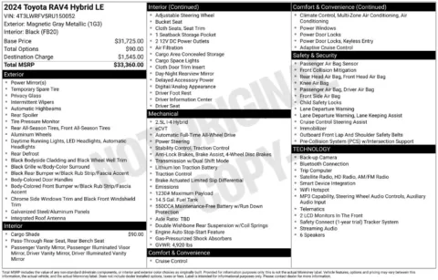 Photos of 2024 Toyota RAV4 Hybrid LE for sale in Plainwell, MI at Zeigler Ford of Plainwell